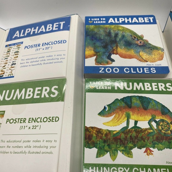 I Like to Learn Alphabet Numbers Colors And Opposites 4 in 1 Learning Book - Picture 4 of 12